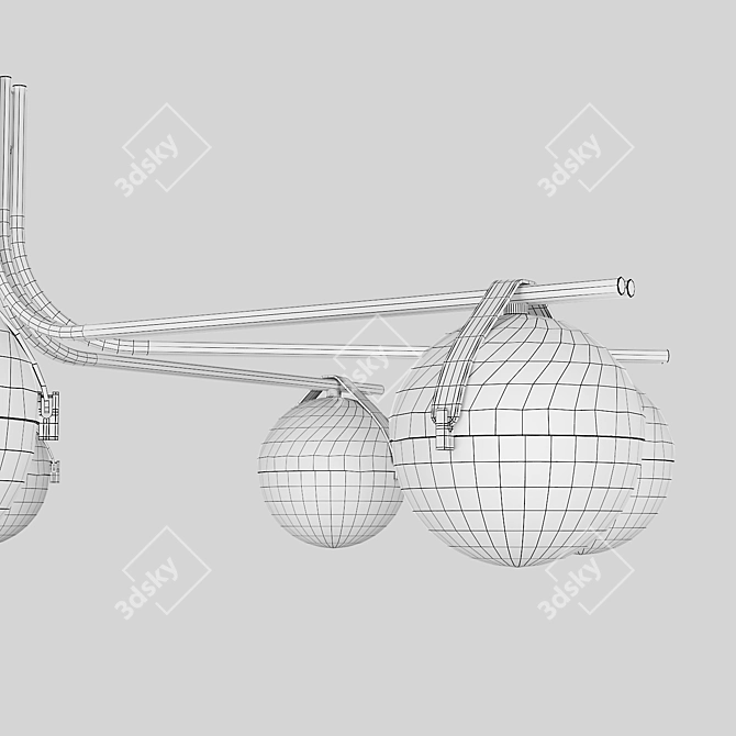 Elegant Sphere Chandelier by Turri 3D model image 3