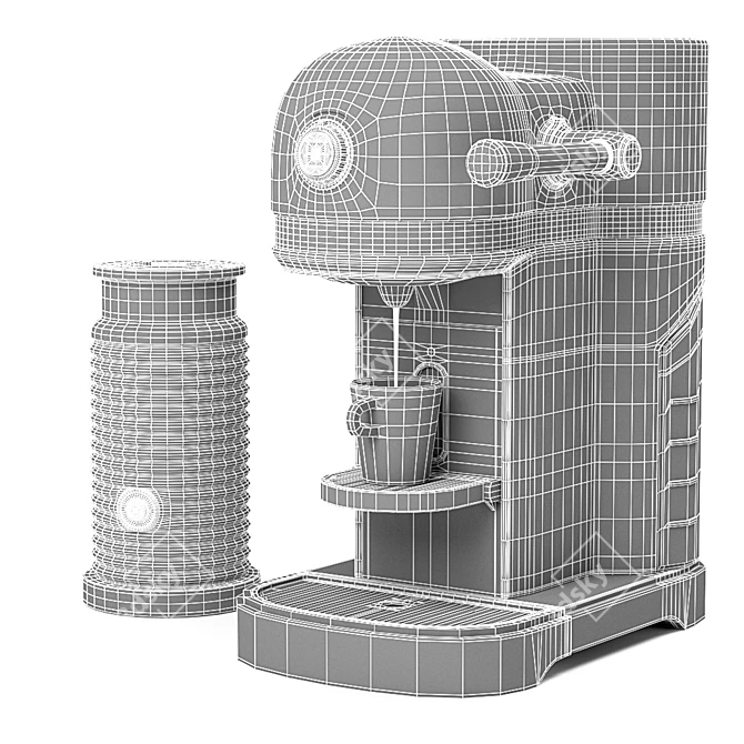 Kitchenaid Nespresso Coffee Machine + Aeroccino 3D model image 3