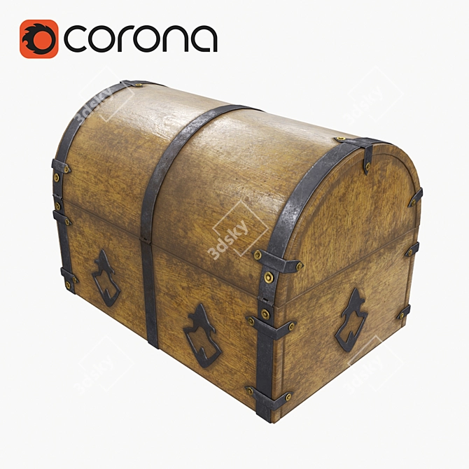 Antique Chest 2 3D model image 2