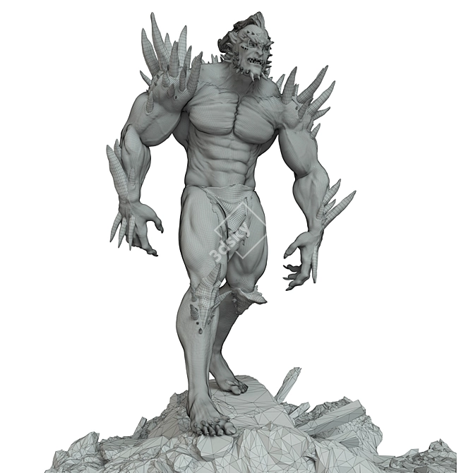 Apocalyptic Superman Figure 3D model image 2