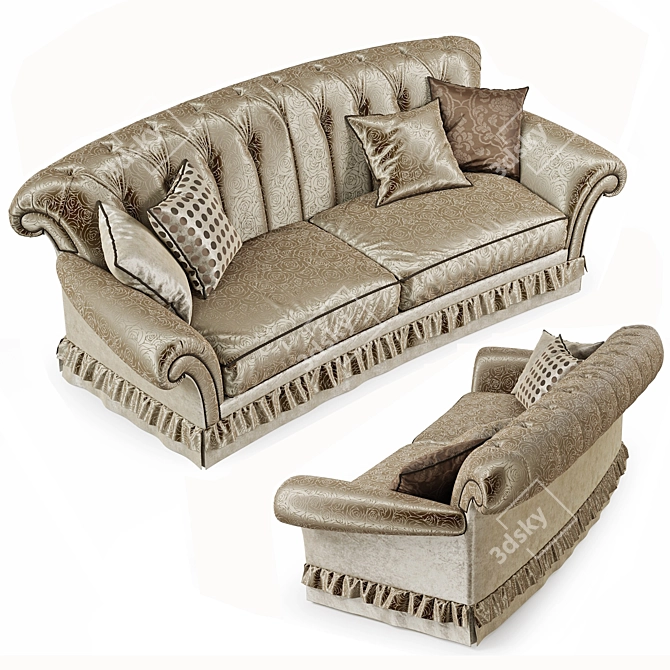 Montellassi Piccadilly Sofa: Timeless Elegance 3D model image 2