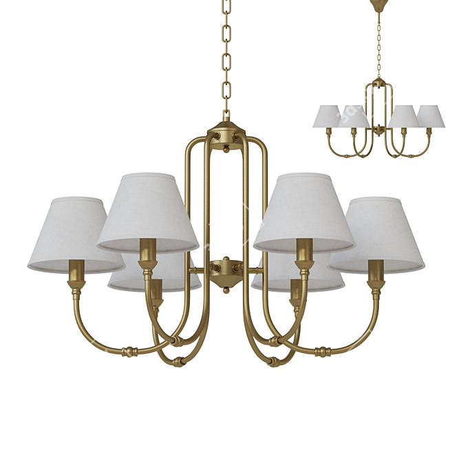 Elegant MW-Light Consuelo Chandelier 3D model image 1