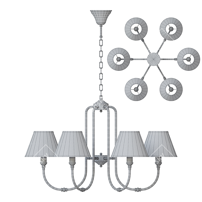 Elegant MW-Light Consuelo Chandelier 3D model image 3