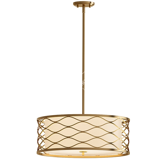 Elegant Solei 5-Light Pendant 3D model image 1