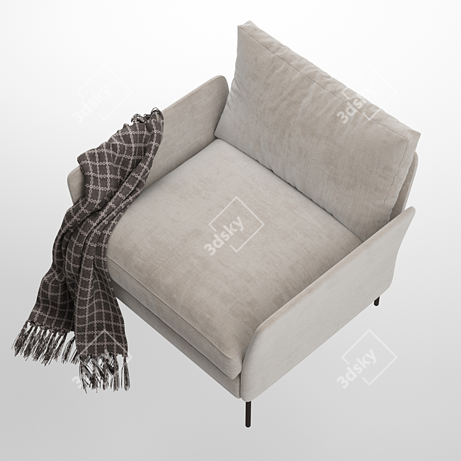 Minimalist Contemporary Outline Chair 3D model image 3