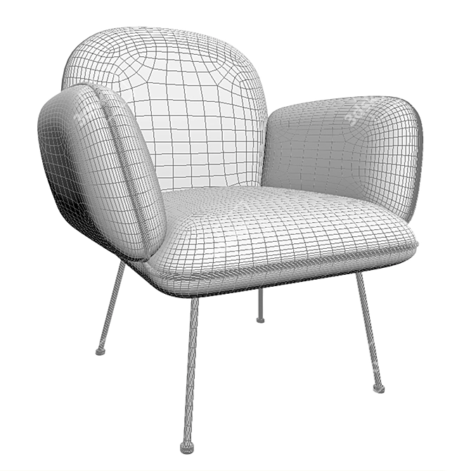 Modern Elegance: Ollie Armchair 3D model image 3