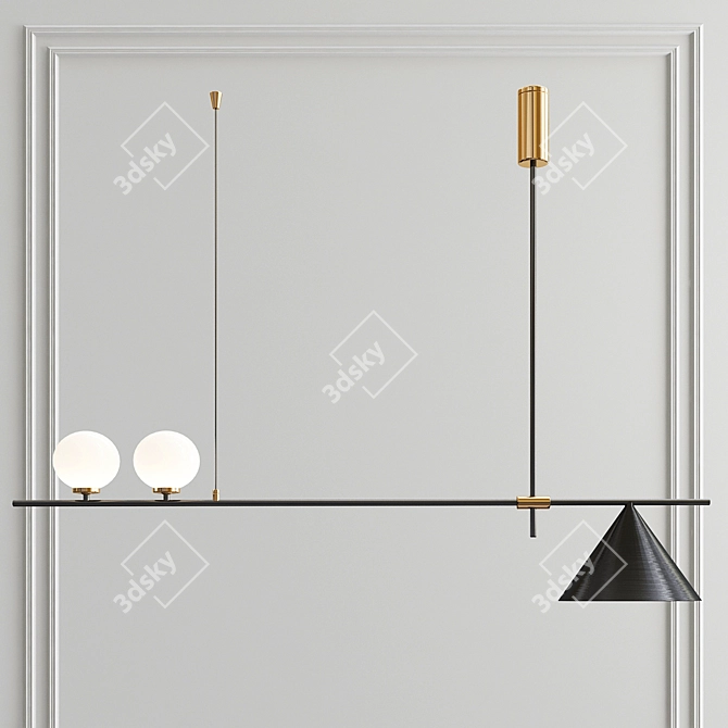 Scandi Chic Pendant Light 3D model image 2