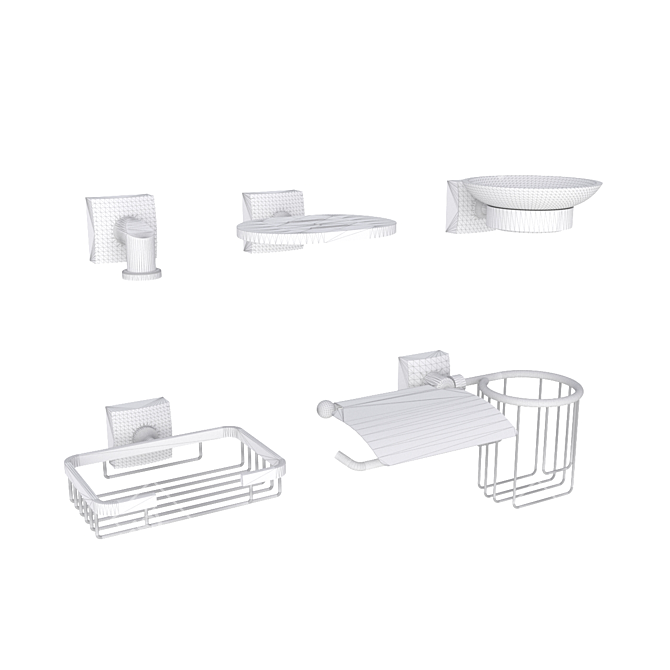 Fixsen Kvadro Bathroom Accessories 3D model image 2