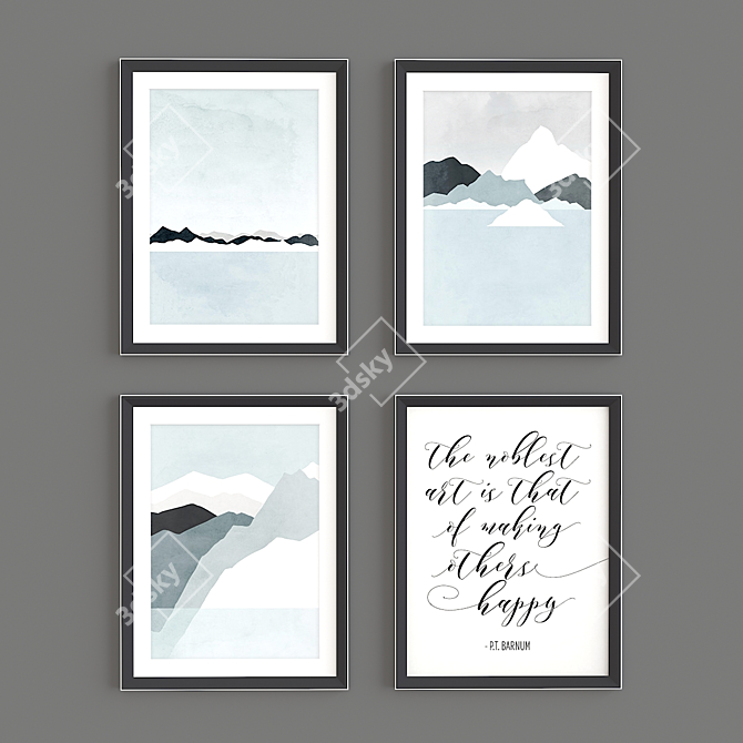 Minimalist Posters Bundle - 12 Pieces 3D model image 1