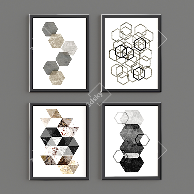 Minimalist Posters Bundle - 12 Pieces 3D model image 3