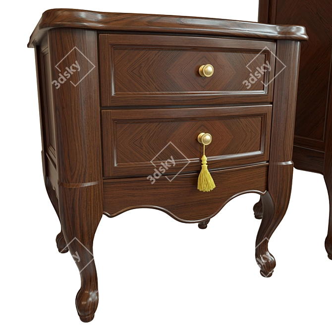 Solid Wood Chest with UVW Unwrap 3D model image 2