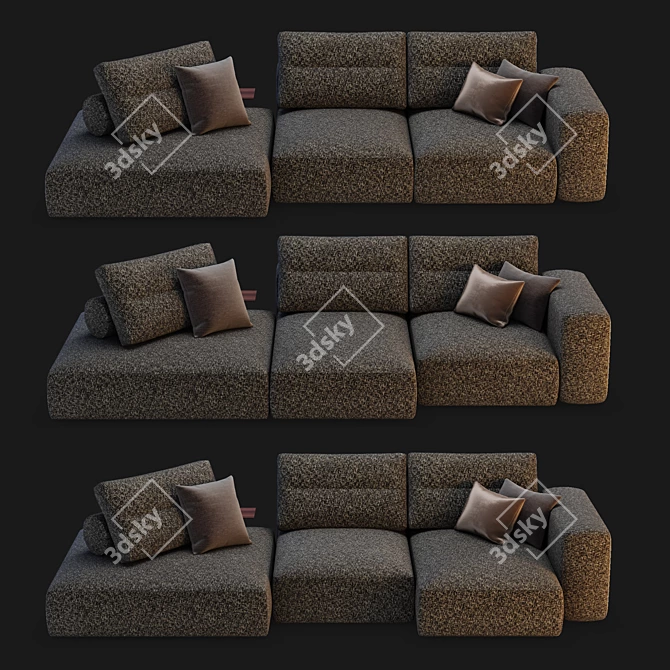 Saba Italia My Taos Modular Sofa 3D model image 2