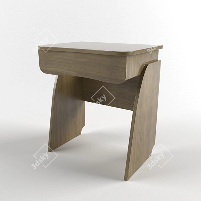 Compact Ergonomic Workstation 3D model image 1