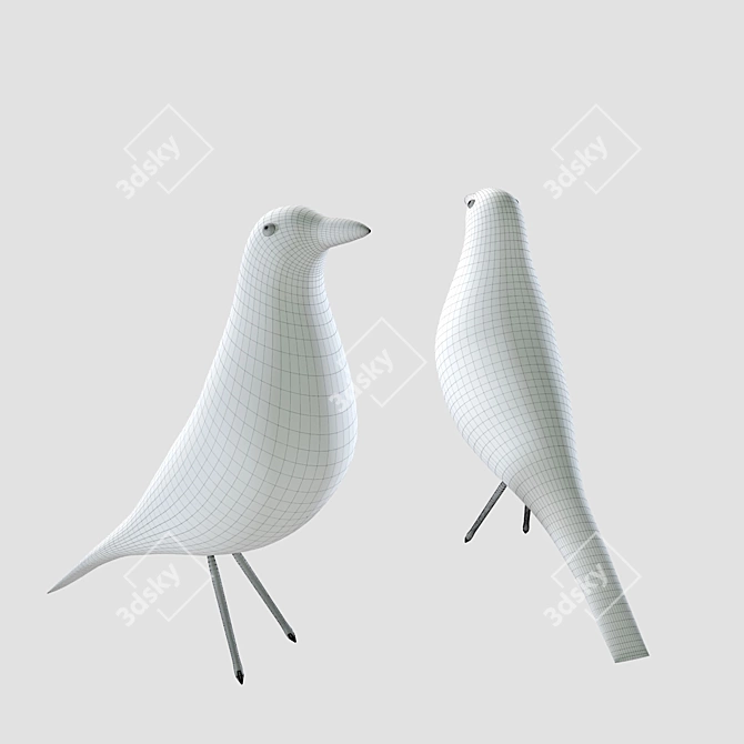 Sleek Vitra Bird: Elegant Decorative Object 3D model image 3