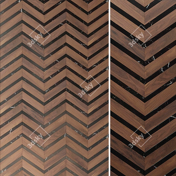 Marble Chevron Tile Atlas Concorde 3D model image 2