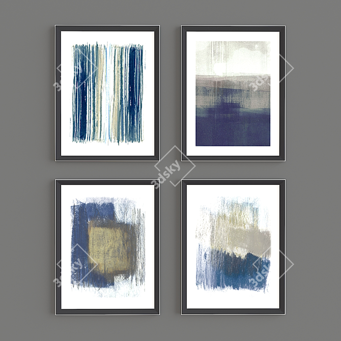 Minimalistic Aquarelle Set 3D model image 2