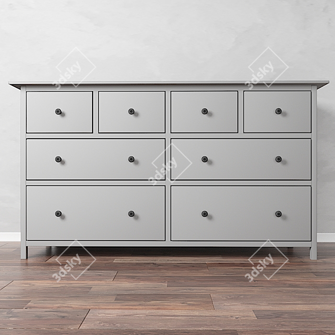 IKEA HEMNES 8-Drawer Chest - Organize in Style! 3D model image 2