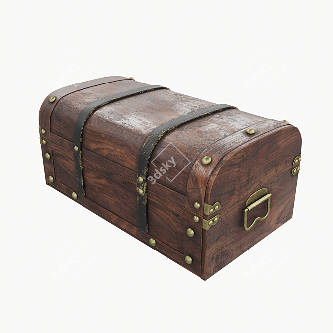 Vintage Trunk 3 3D model image 2