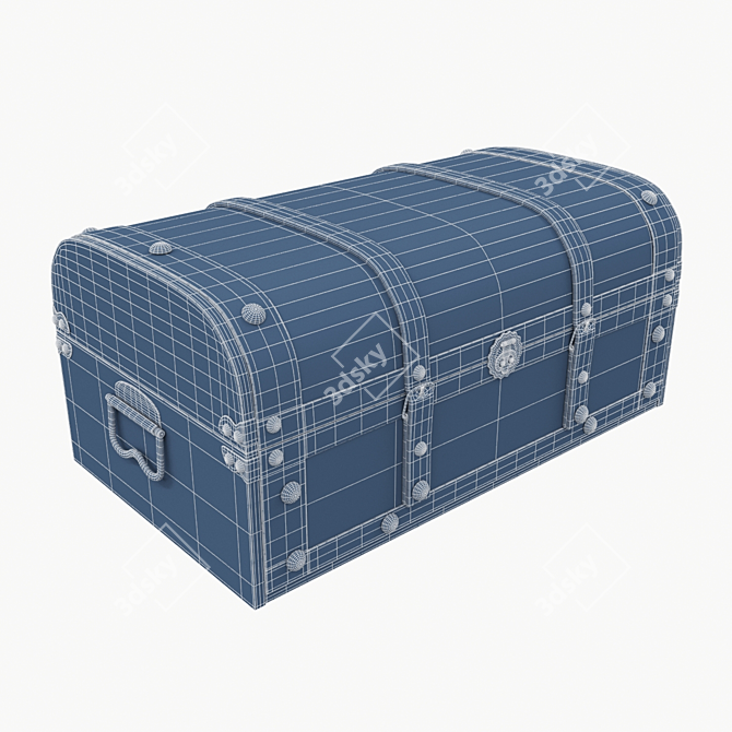 Vintage Trunk 3 3D model image 3