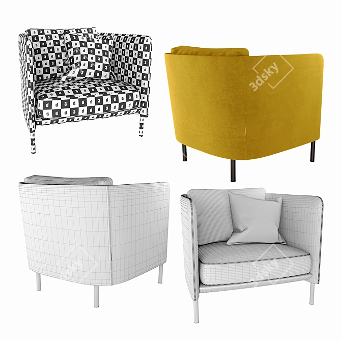 Blendy DePadova Armchair: Contemporary Comfort 3D model image 2