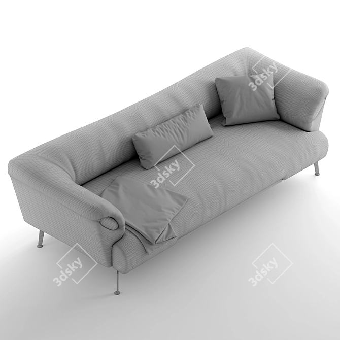 Stylish Lester Sofa: Polys 181,636 3D model image 3