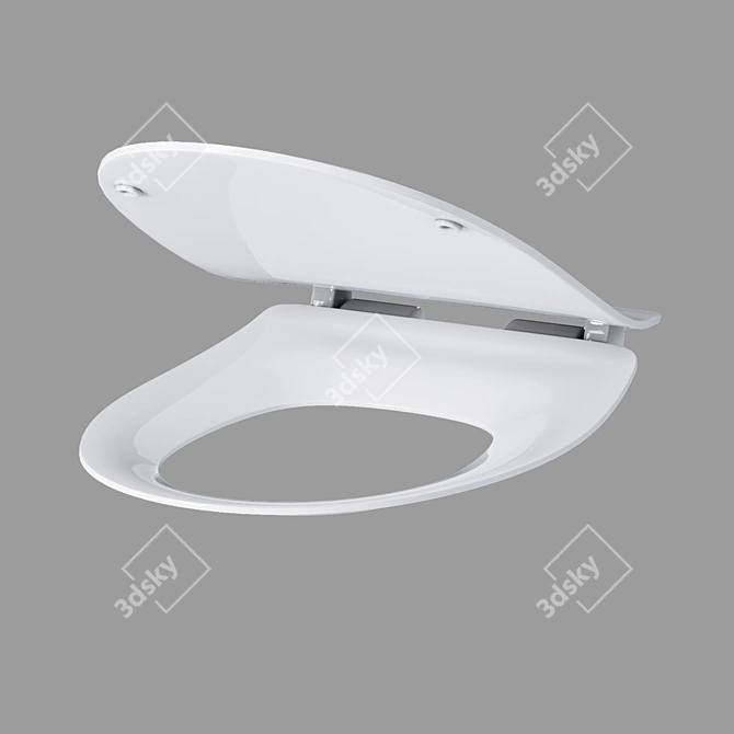 Delfi Slim Toilet Seat: Lifting, Easy-Off 3D model image 1