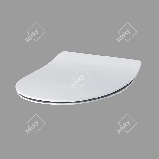 Delfi Slim Toilet Seat: Lifting, Easy-Off 3D model image 2