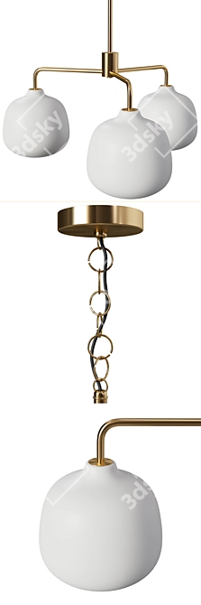 Modern Industrial Rubn Holborn Pendant 3D model image 2