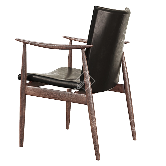 Rivage Chair: Elegant and Comfortable Seating 3D model image 2