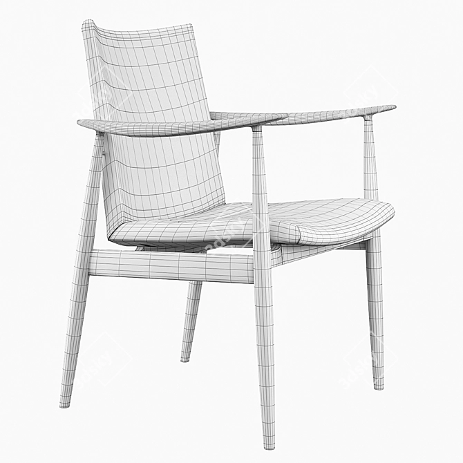Rivage Chair: Elegant and Comfortable Seating 3D model image 3