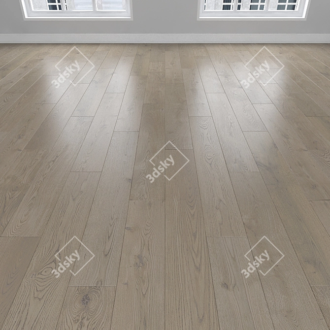 Parquet Oak: Herringbone, Linear & Chevron 3D model image 1
