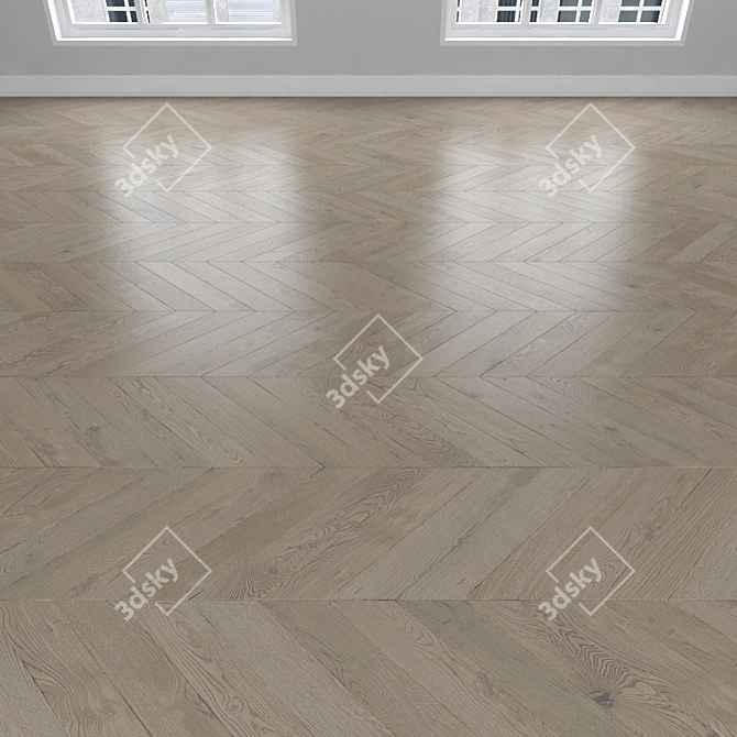 Parquet Oak: Herringbone, Linear & Chevron 3D model image 3