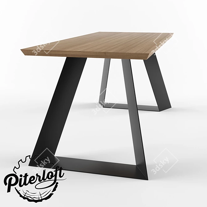 Industrial Chic Table "Colt 3D model image 2