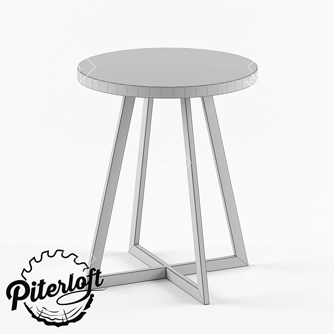 Industrial Loft Table "Calgary 3D model image 2