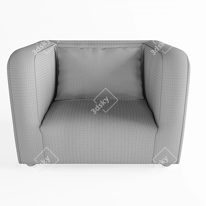 Blomma Miniature Designer Armchair 3D model image 3