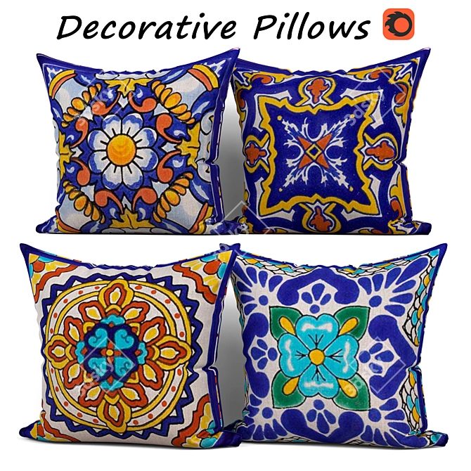 WholesaleSarong Decorative Pillows Set 3D model image 1
