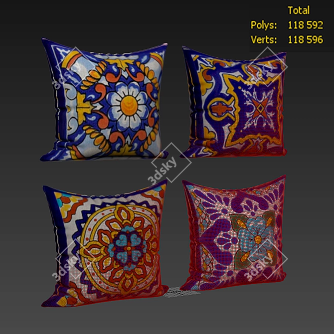 WholesaleSarong Decorative Pillows Set 3D model image 2