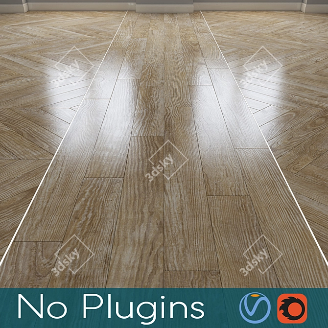 Vintage Archive Floor Textured 3D model image 1