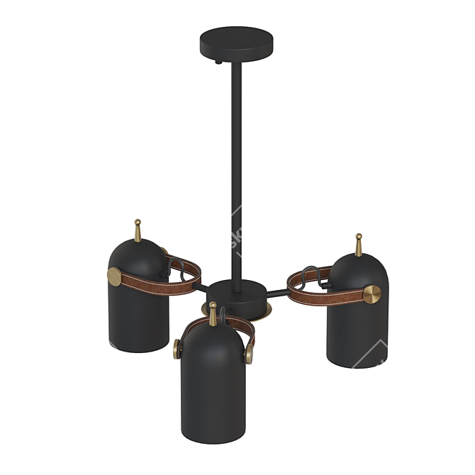 Industrial Bullet Chandelier 3D model image 2