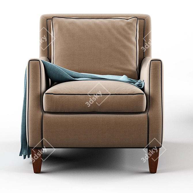 Braxton Haynes Chair: Sleek & Stylish Accent 3D model image 2