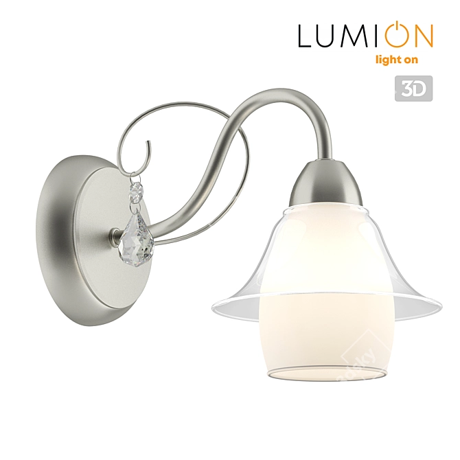 LUMION BRITTANY 1W Wall Sconce - Elegant Metal and Crystal Design 3D model image 1