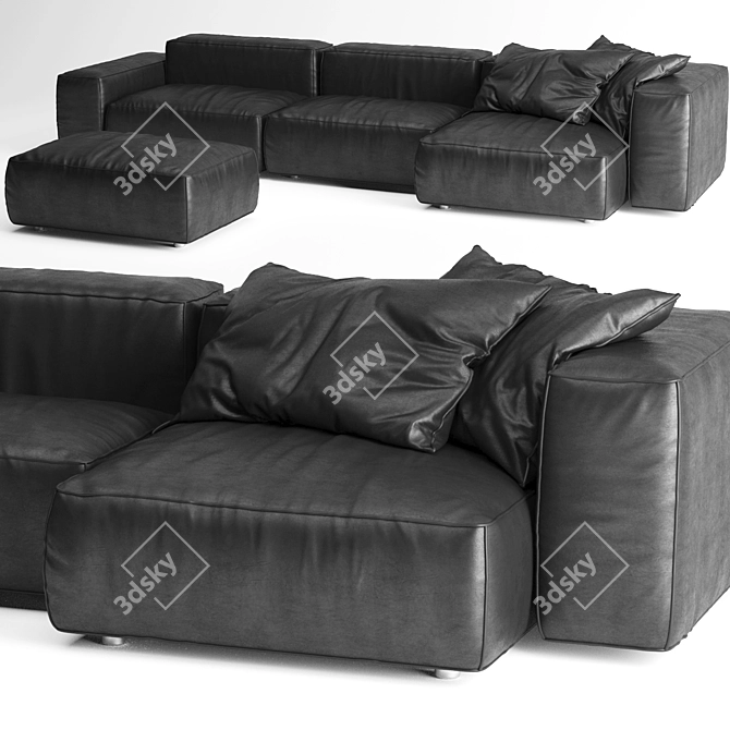 Living Divani NeoWall  Modern Minimalist Sofa 3D model image 2
