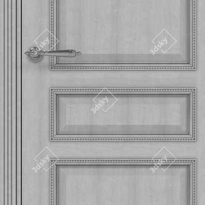 Elegant Vienna Classic Door 3D model image 2