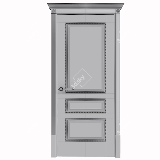 Elegant Vienna Classic Door 3D model image 3