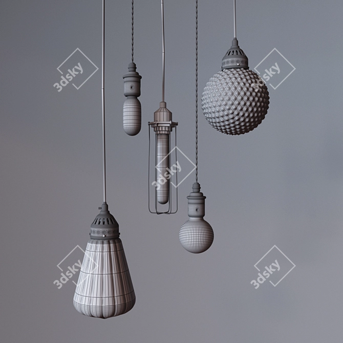 Title: Vintage Edison Style Bulbs 3D model image 2