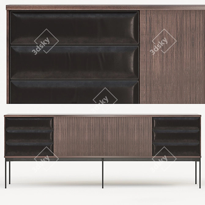 Ritzwell Jabara Medium Sideboard - Sleek and Functional 3D model image 1