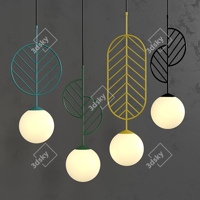 Elegant Leaf-inspired Lamp 3D model image 2