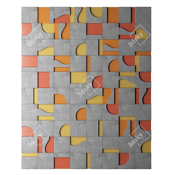 Stylish Wall Tile 1 3D model image 1