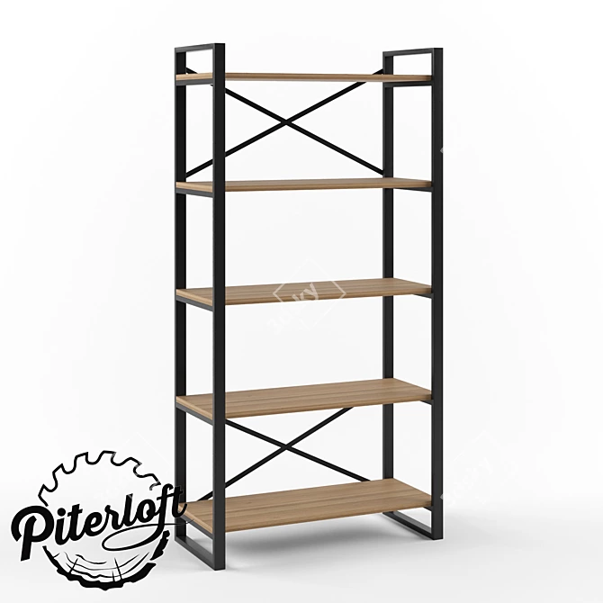 Industrial Loft Style Rack "Carson 3D model image 1