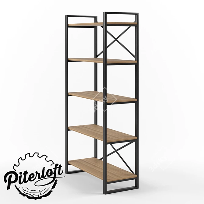 Industrial Loft Style Rack "Carson 3D model image 2